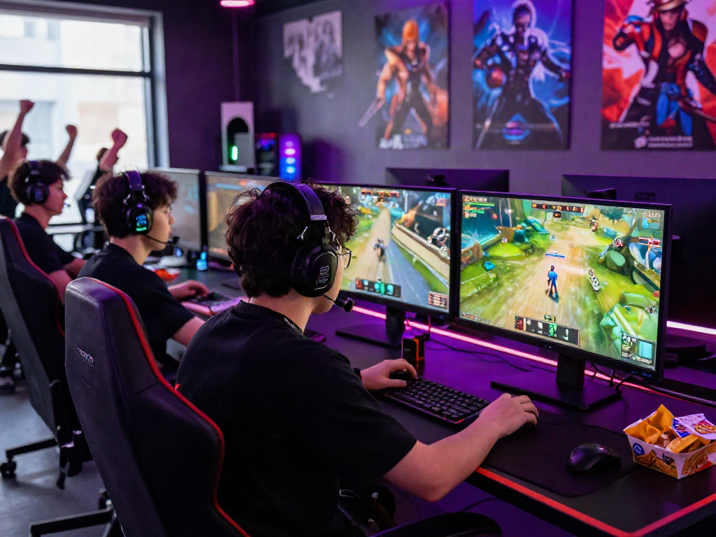 rokok88 gaming enthusiast immersed in thrilling multiplayer competition