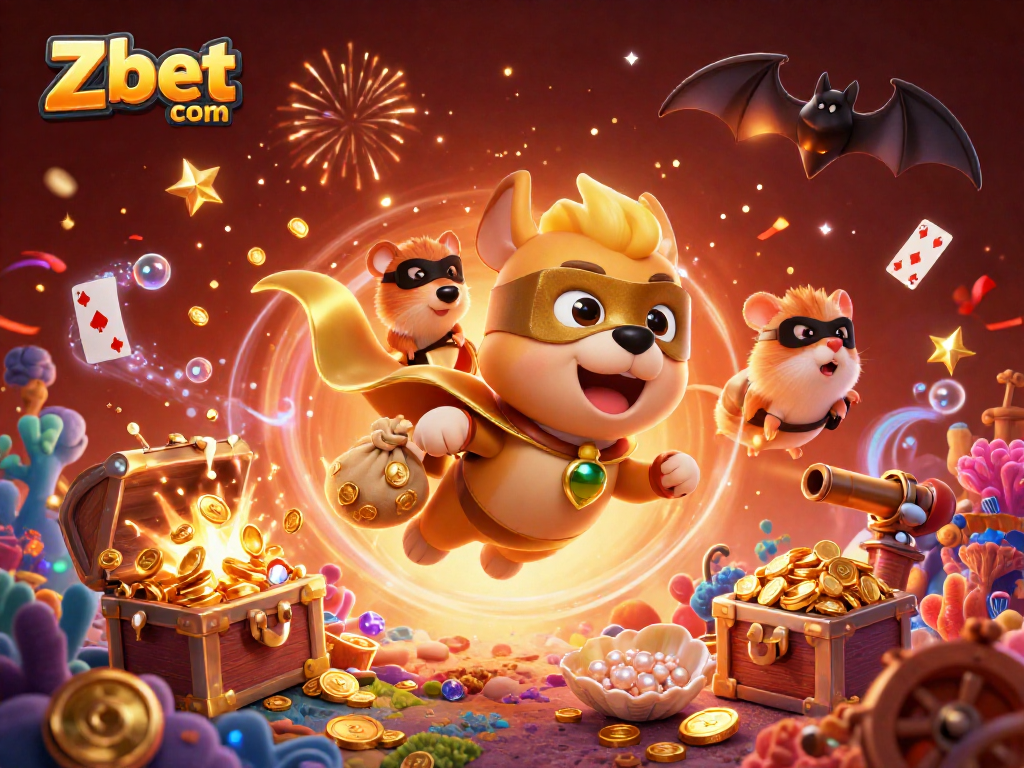 Experience thrilling gameplay at Zbet com with our dynamic superhero-themed casino scene.